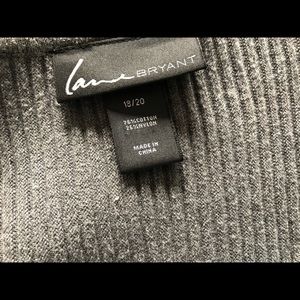 Plus size gray sweater dress.